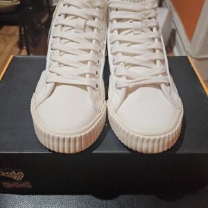 Gola White and Blue Canvas Sneakers